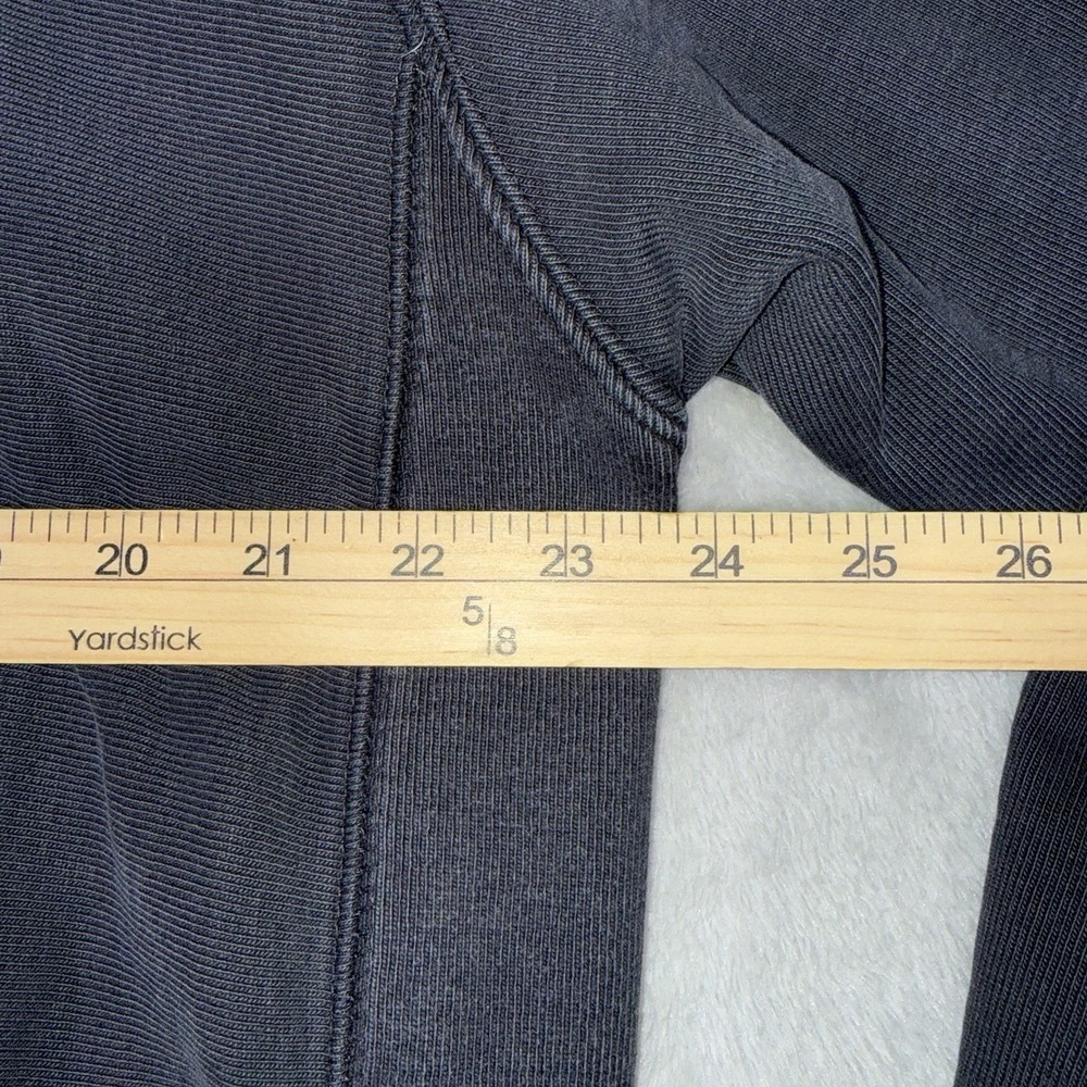 Champion Men's Faded Black Gym Hoodie Embroidered Knit Logo Spell Out Size L - Picture 4 of 8
